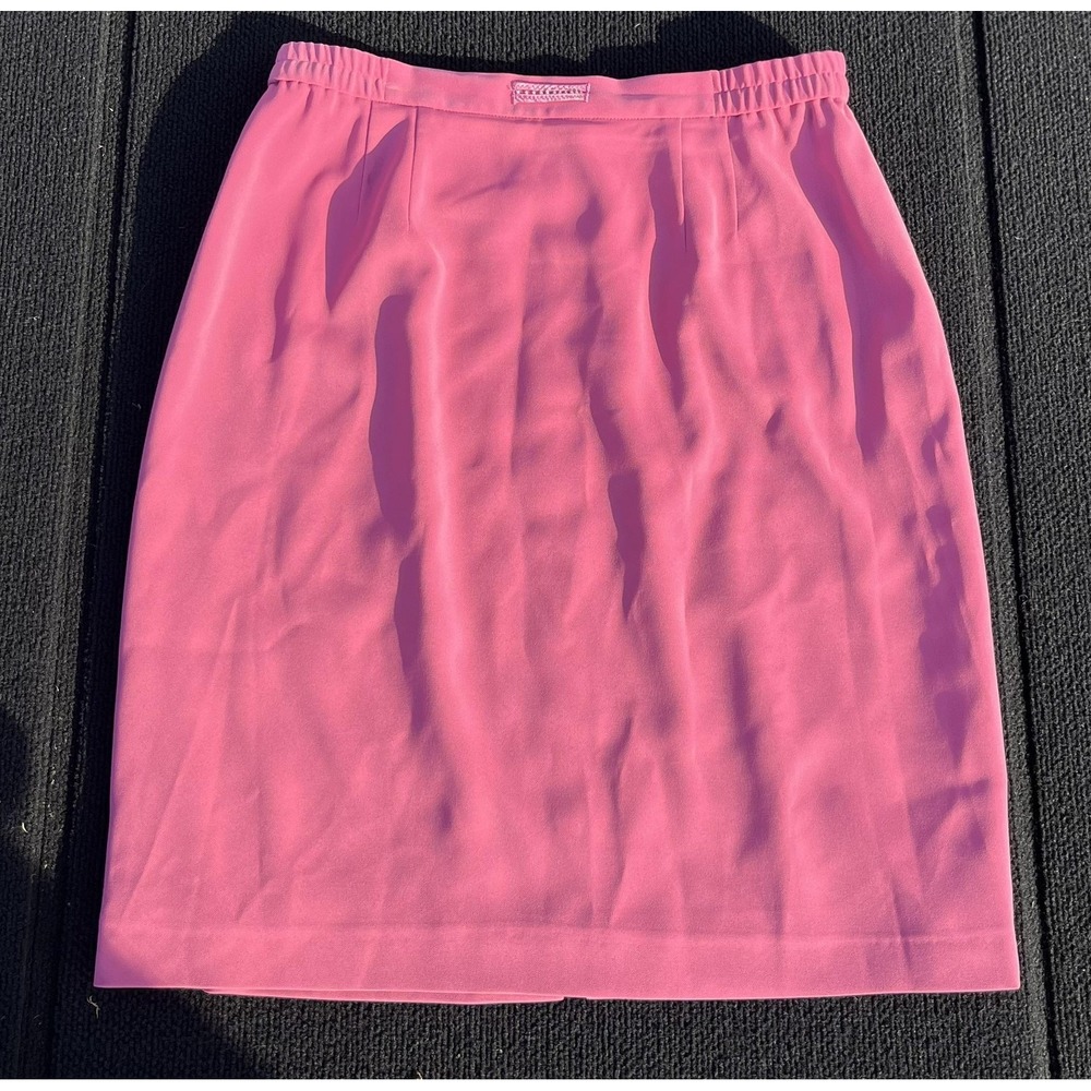 Louise Ricci‎ Pink Pencil Skirt Women's Size 14 Lined Career Office Classic